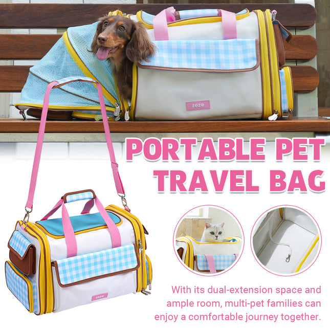 Portable Pet Travel Carrier Bag Fashion Large Capacity Durable for Cats Dogs Use