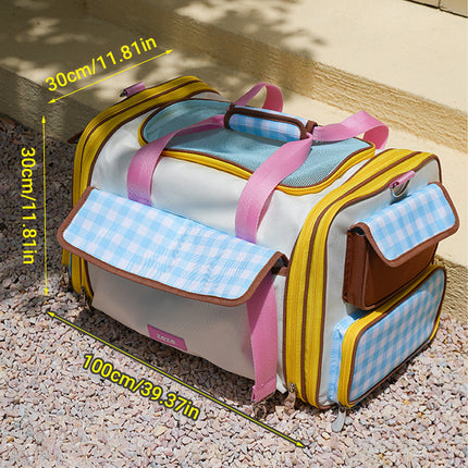 Portable Pet Travel Carrier Bag Fashion Large Capacity Durable for Cats Dogs Use