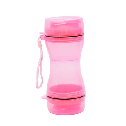 Portable Pet Water and Food Bottle 2 in 1 Travel Dog Drink Bottle with Bowl