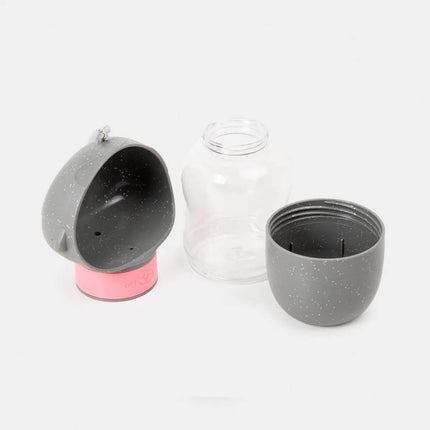 Portable Pet Water Bottle with Wide Bowl and Food Cup