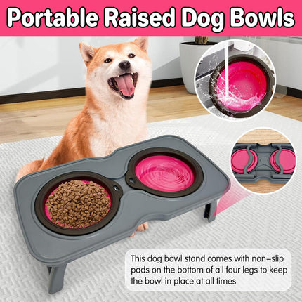 Portable Pet Water and Food Bowl for Cats and Dogs Travel Feeding Dish Bowl