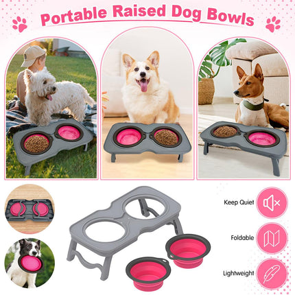 Portable Pet Water and Food Bowl for Cats and Dogs Travel Feeding Dish Bowl