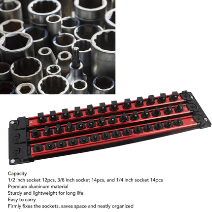 Portable Socket Storage Rack Tool Rack Socket Tool Organizer Garage Workshop