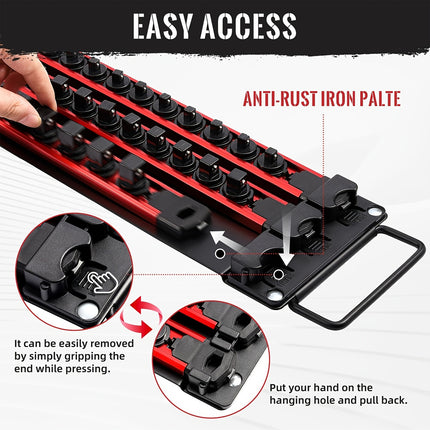 Portable Socket Storage Rack Tool Rack Socket Tool Organizer Garage Workshop