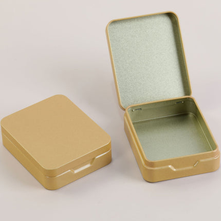 10Pcs Small Metal Storage Box Flip Top Case Portable Organiser Set