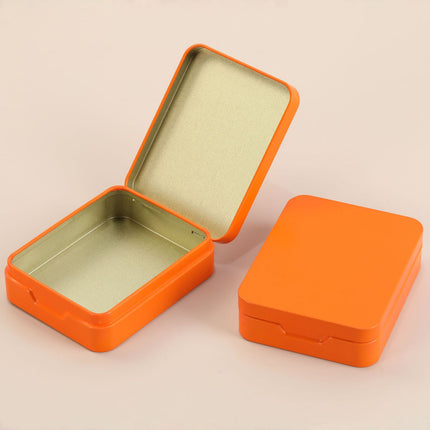 10Pcs Small Metal Storage Box Flip Top Case Portable Organiser Set