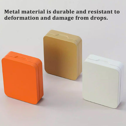 10Pcs Small Metal Storage Box Flip Top Case Portable Organiser Set