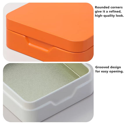 10Pcs Small Metal Storage Box Flip Top Case Portable Organiser Set