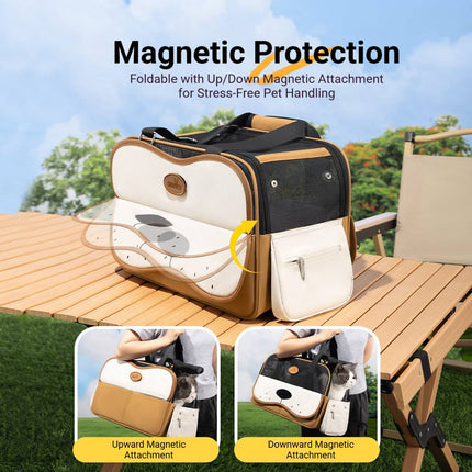 Large-Capacity Portable Pet Carrier Tote Bag Breathable Cat Dog Shoulder Bag
