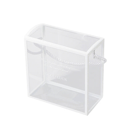 20PCS PVC Fully Transparent Handheld Gift Bags Clear Birthday Christmas Presents