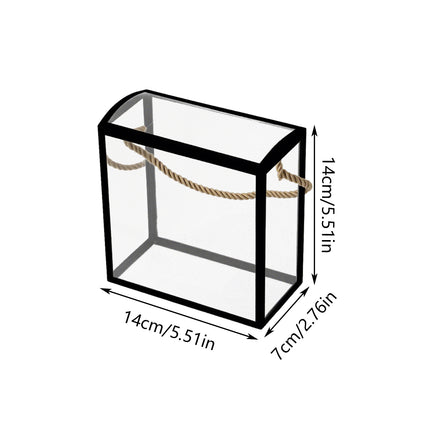 20PCS PVC Fully Transparent Handheld Gift Bags Clear Birthday Christmas Presents