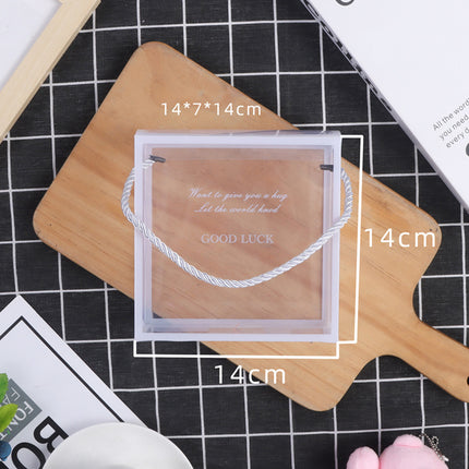 20PCS PVC Fully Transparent Handheld Gift Bags Clear Birthday Christmas Presents