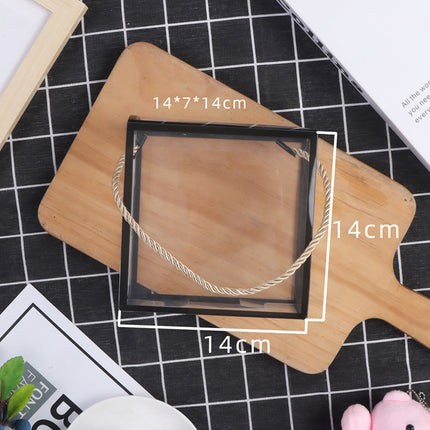 20PCS PVC Fully Transparent Handheld Gift Bags Clear Birthday Christmas Presents