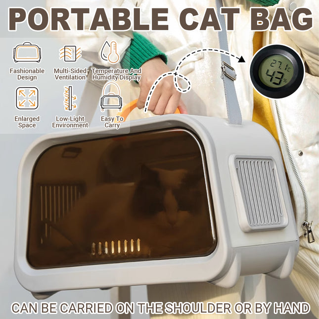 Portable Cat Carrier Bag Breathable Large Capacity Pet Travel Shoulder Backpack