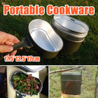 3 IN 1 Military Canteen Camping Cookware Set Hiking Army Lunch Box Pot Bowl