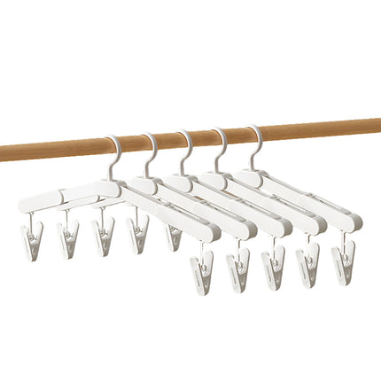 5PCS Portable Foldable Hangers Durable Plastic for Closet Laundry Space Saving