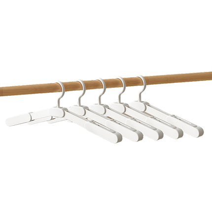 5PCS Portable Foldable Hangers Durable Plastic for Closet Laundry Space Saving