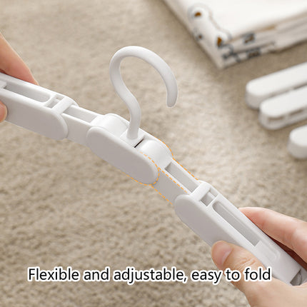 5PCS Portable Foldable Hangers Durable Plastic for Closet Laundry Space Saving