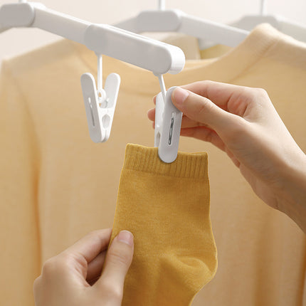 5PCS Portable Foldable Hangers Durable Plastic for Closet Laundry Space Saving