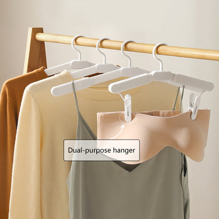 5PCS Portable Foldable Hangers Durable Plastic for Closet Laundry Space Saving