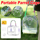 Portable Transparent Breathable Parrot Travel Cage Clear Ventilated for Birds