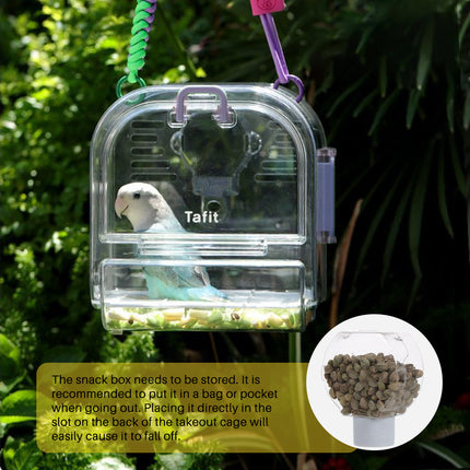 Portable Transparent Breathable Parrot Travel Cage Clear Ventilated for Birds