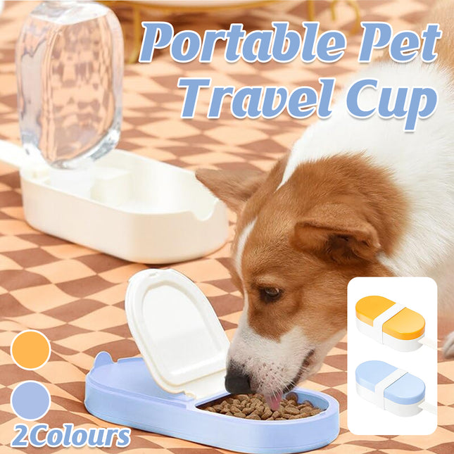 Pet Travel Water Food Cup for Dog Walking Leakproof Portable Lightweight Outdoor