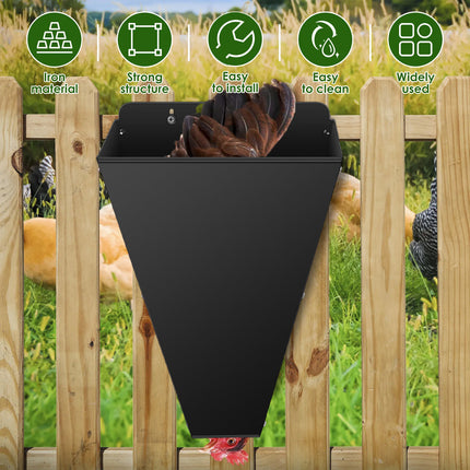 Metal Poultry Restraint Cone Flat Back Funnel Cone for Chicken Duck Goose