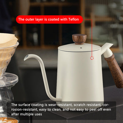 600ml Stainless Steel Coffee Pour Over Kettle Heat Resistant Home Café Brewing