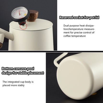 600ml Stainless Steel Coffee Pour Over Kettle Heat Resistant Home Café Brewing