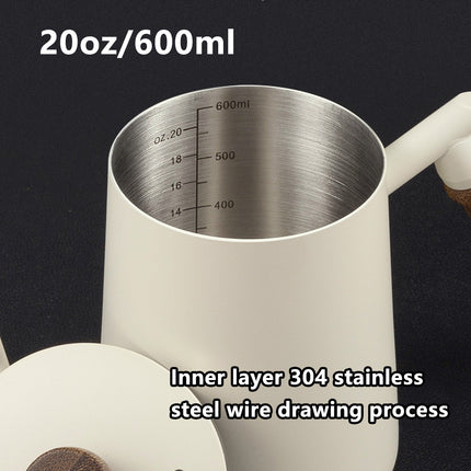 600ml Stainless Steel Coffee Pour Over Kettle Heat Resistant Home Café Brewing