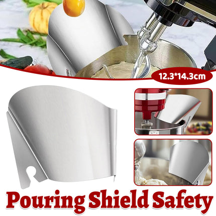 Stainless Steel Chef Machine Pouring Accessories Trough Protective Cover Set