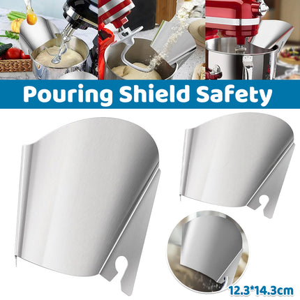 Stainless Steel Chef Machine Pouring Accessories Trough Protective Cover Set