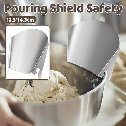 Stainless Steel Chef Machine Pouring Accessories Trough Protective Cover Set