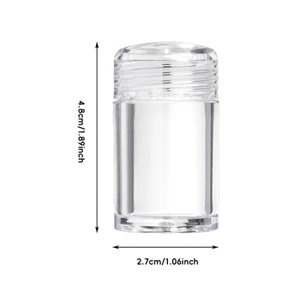 10Pcs Clear Powder Jar with Lid Airtight Refillable Cosmetic Storage Jar