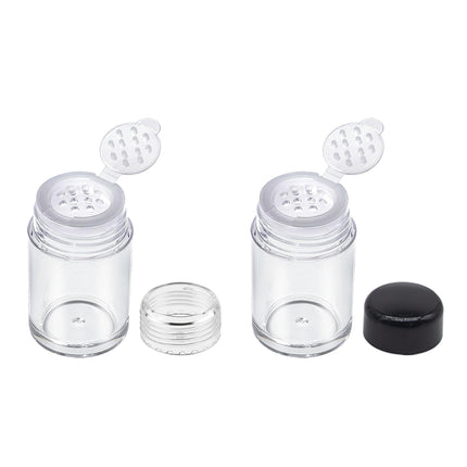 10Pcs Clear Powder Jar with Lid Airtight Refillable Cosmetic Storage Jar