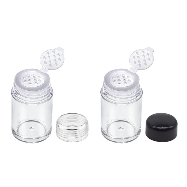 10Pcs Clear Powder Jar with Lid Airtight Refillable Cosmetic Storage Jar