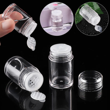 10Pcs Clear Powder Jar with Lid Airtight Refillable Cosmetic Storage Jar