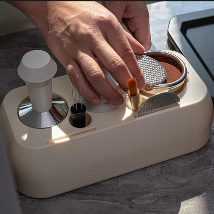 Coffee Tamper Stand Multifunctional Double Storage Handle Holder Distributor