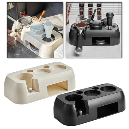 Coffee Tamper Stand Multifunctional Double Storage Handle Holder Distributor
