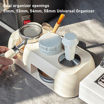 Coffee Tamper Stand Multifunctional Double Storage Handle Holder Distributor