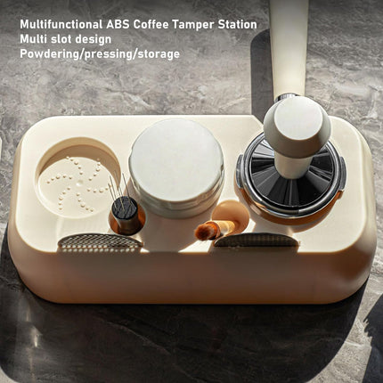 Coffee Tamper Stand Multifunctional Double Storage Handle Holder Distributor