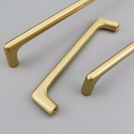 Brass Cabinet Handles 4 Sizes Simple Modern Pulls for Drawer Closet Door Use