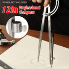 Professional Compass Carbon Steel for Math Drawing Engineering Drafting Student