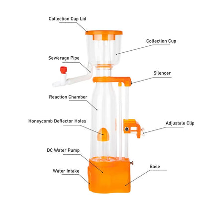 Internal Protein Skimmer Coral Reef Marine Tank DC Pump Needle Wheel Aquarium