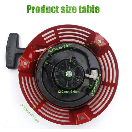 Engine Pull Starter Assembly Universal Manual Recoil Start Replacement Engine