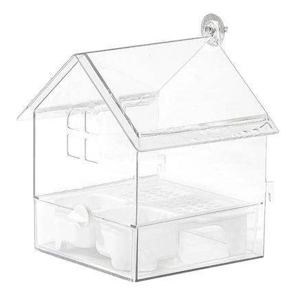Puller-Out Transparent Parrot Feeder Easy Cleaning Feeding Training Playtime