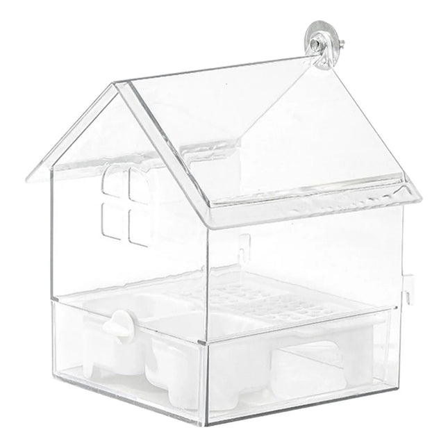 Puller-Out Transparent Parrot Feeder Easy Cleaning Feeding Training Playtime