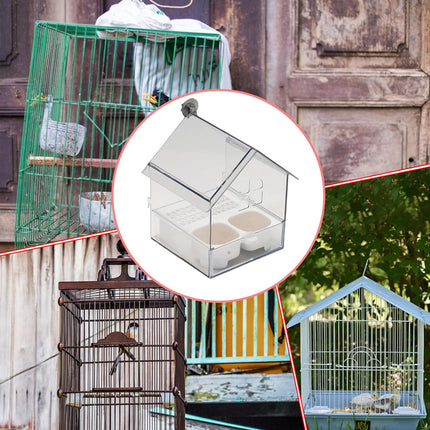 Puller-Out Transparent Parrot Feeder Easy Cleaning Feeding Training Playtime