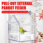 Puller-Out Transparent Parrot Feeder Easy Cleaning Feeding Training Playtime